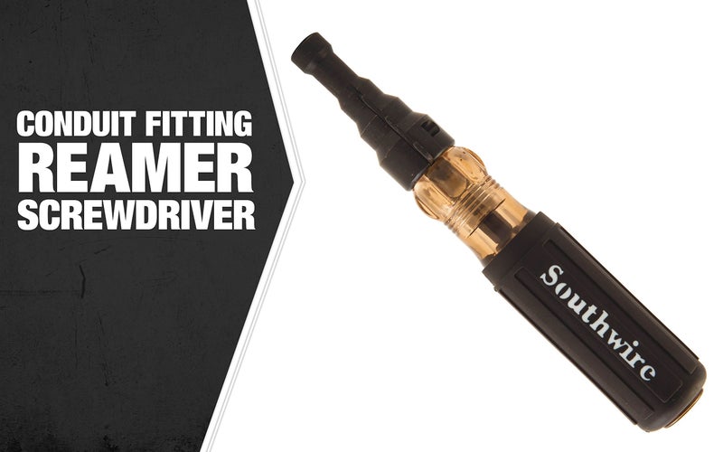 Southwire SDCFR Conduit Fitting Reaming Screwdriver; Heavy Duty; Dual Function; Multi Use Detachable Head; Compatible with Drill; Cushion Grip Handles for Comfort - Image 1